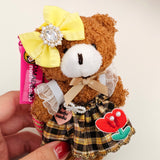 LULU BEAR YELLOW PLAID CHARM