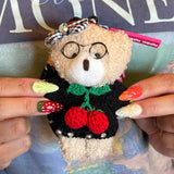 BELLA BEAR BLACK CHERRY CHARM