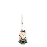 BELLA BEAR PEARL & PLAID CHARM